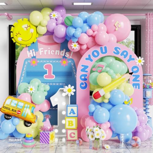 149Pcs Can You Say One Balloon Arch Kit Back to School Party Decorations