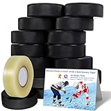UNBEATABLE ENERGY Hockey Pucks 15 Pack （with 1 Roll Hockey Tape） Official Hockey Pucks for Practicing and Classic Training, Ice Hockey Pucks Diameter 3', Thickness 1', 6oz, Black Hockey Pucks Bulk