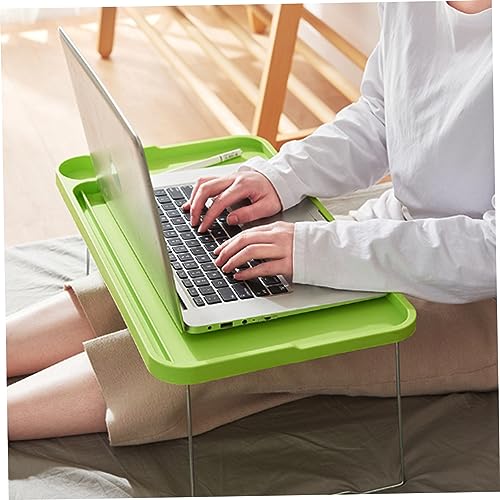 Table de lit pour ordinateur portable pliable avec porte-gobelet intégré