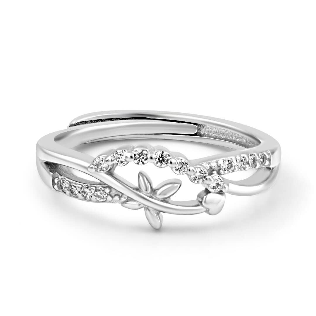 Zarkan 925 Sterling Pure Silver The Butterfly Flow Ring, Adjustable | American Diamond Cut | Gifts For Women & Girls | With Certificate of Authenticity and 925 Stamp (B0BTTCHFQY) Amazon Price History, Amazon Price Tracker