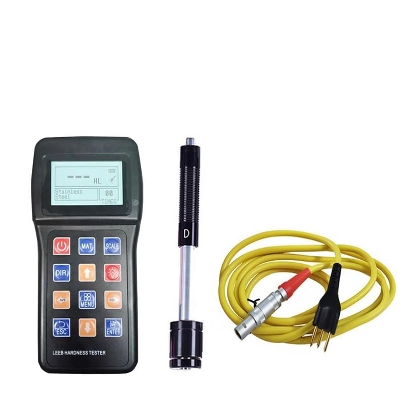 Hardness Tester, 7-in-1 Original Metal Meters Metal Hardness Tester Portable Durometer Portatil Metal Pipe Steel Plate Mould Surface Hardness HRC for Steel Iron Bronze Copper(D15-Type Dvice-B)