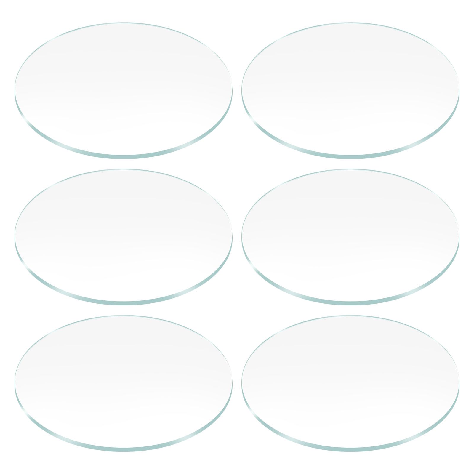 sourcing map 6pcs Watch Glass Lens 29mm Dia 1.2mm Thickness Mineral Glass Round Flat Clear Crystal Lens Watch Face Replacement Parts for Watchmaker Repair