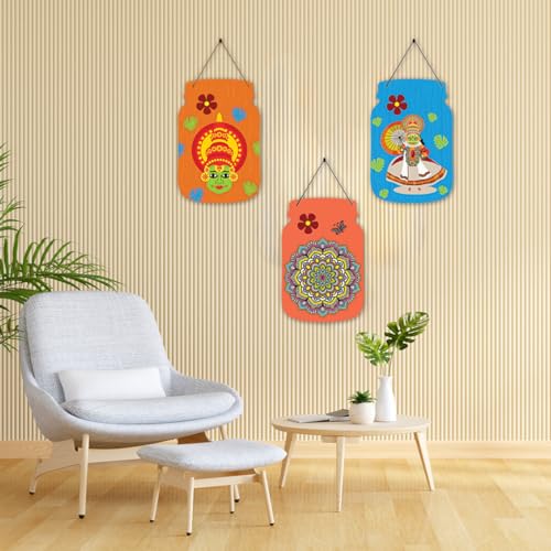 Image of CAPIO ART Welcome Wooden Quote Wall Hanging Decoration Items for Home Decor | Mdf Art for Living Room & Bedroom | Decorative Item for Office & House | Gifts Modern Wood Hanger - Jar