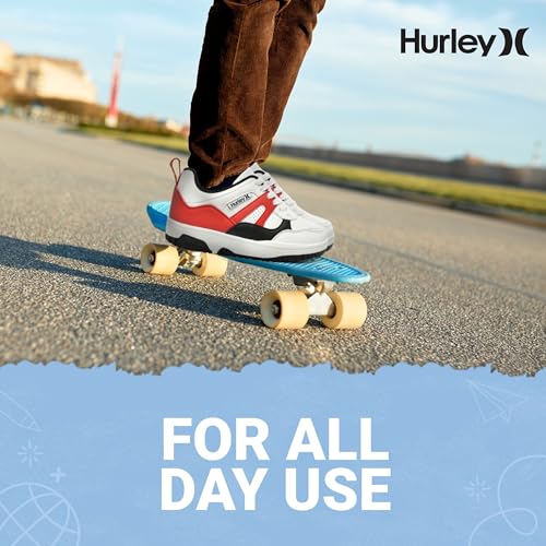 Hurley Kids' Jason Low Cut Sneakers, Lace Up Sneaker Shoes for Kids, Sports Shoes for Boys and Girls, Padded Sneakers with Durable Outsoles, Basketball Shoes for Kids2