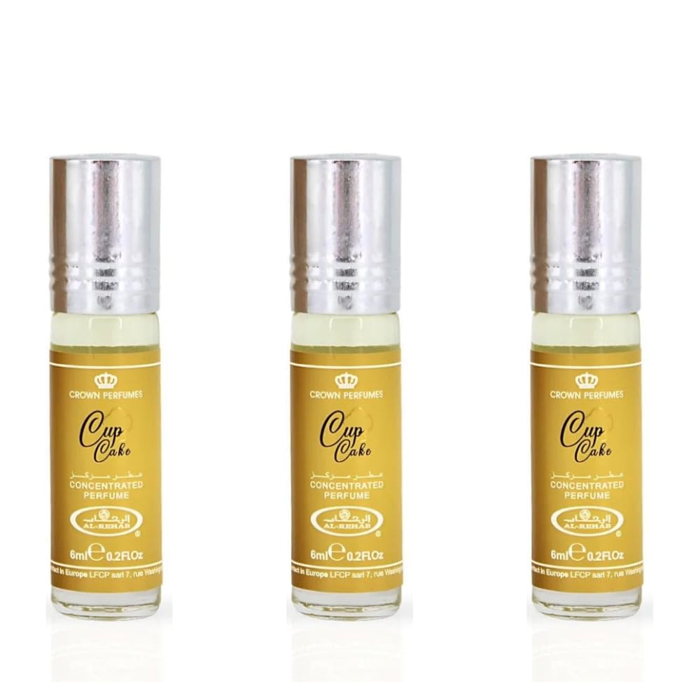 Ayat Perfumes 50 ml Eau de Parfum Arab für Damen und Herren, hergestellt in Dubai, Hinweise: Weißer Moschus, Milchschokolade, Vanille, Zimt, Rosen (Cupcake, 3 Stück)