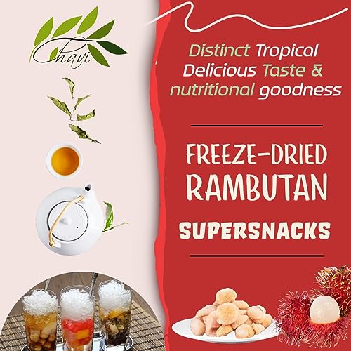 Image of CHAVI Freeze-Dried Rambutan - 2 Oz - Healthy 1 Ingredient Superfood Supersnacks - No Added Sugars or Preservatives - Non-GMO, Vegan, Gluten-Free