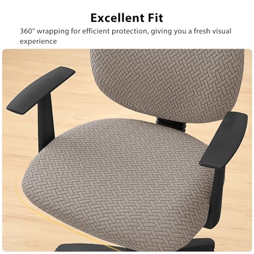 Housse de chaise de bureau pour masquer l'usure avec ce textile extensible - 5