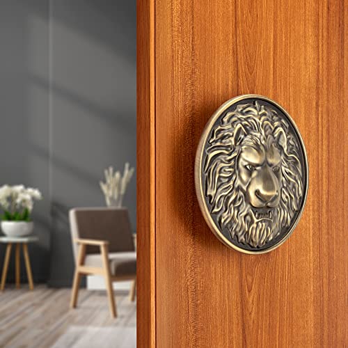 Image of LAPO Stylish Pull Handle for Main Door & Office Entrance, 4 Inch Modern Round Shape Push Pull Handle, Ergonomic Grip Handle, Easy Installation for Wooden & Glass Doors, Antique Finish - Pack of 1