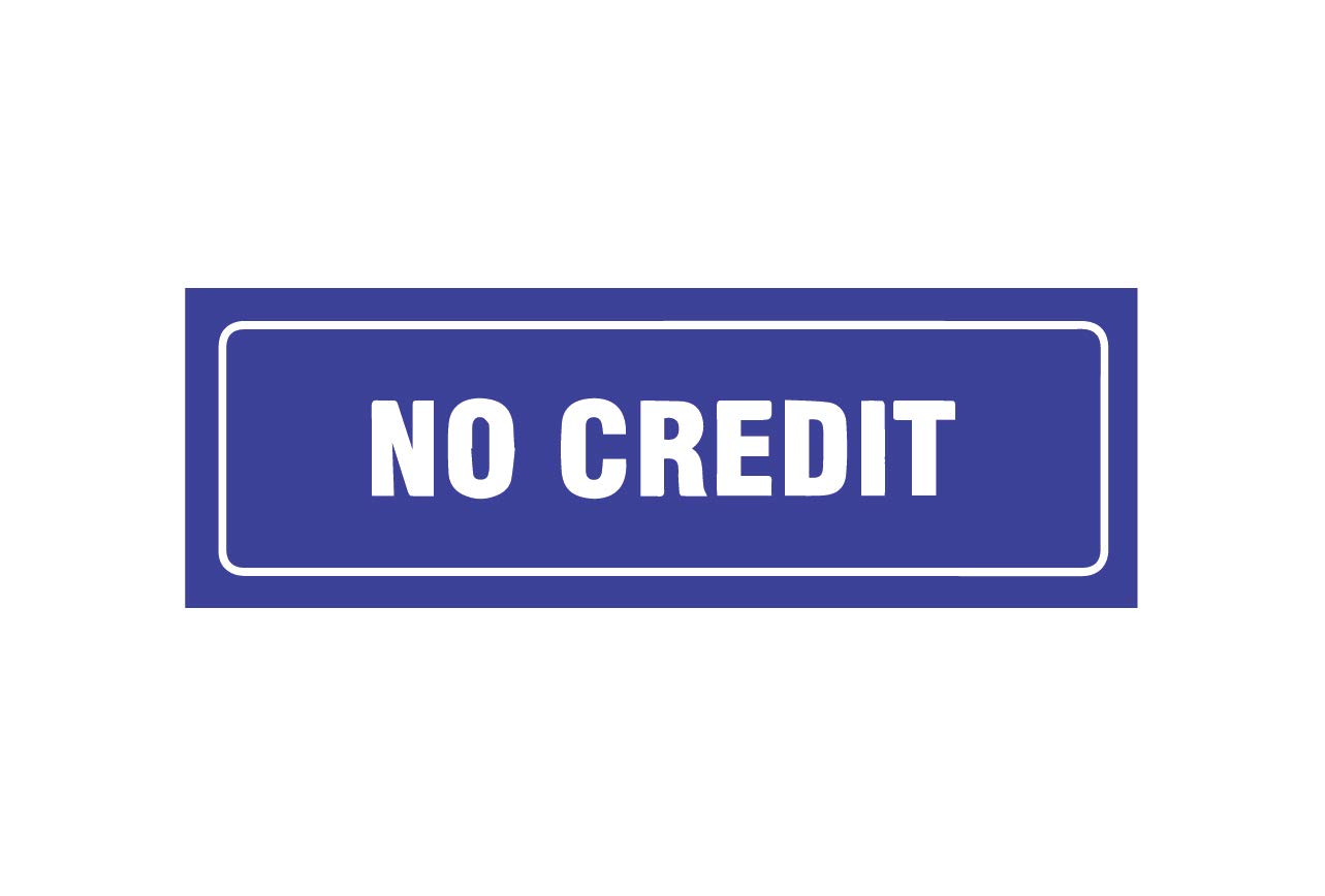 SIGN EVER No Credit Vinyl Cut Sign Board for Shop Business 28x10 cm Blue White (Pack of 2) (B07BK7G8HD) Amazon Price History, Amazon Price Tracker