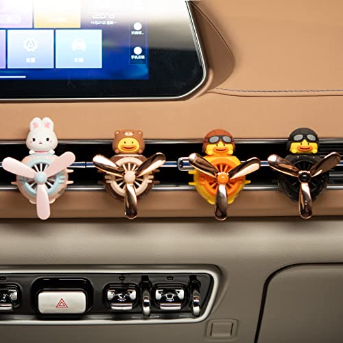 Image of Pilot Black Warrior Rotating Propeller Car Diffuser Automotive Air Outlet Fan Creative Car Perfume Decoration