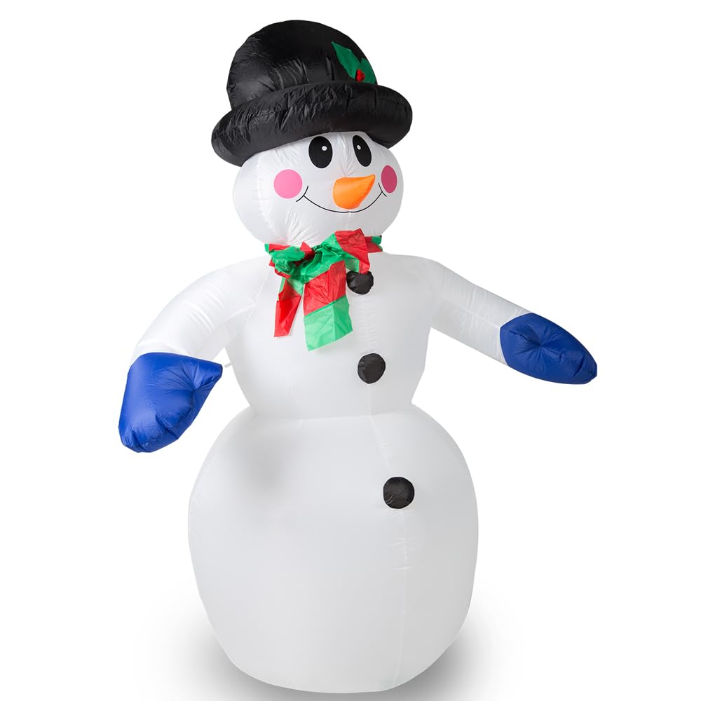 MONZANA® Pupazzo di Neve Gonfiabile XXL 240cm Luci LED Decorazione Natalizia Giardino Addobbi Natale Esterni Interni