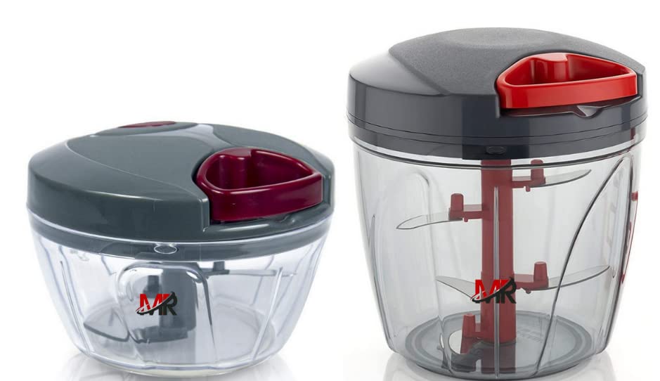 MR® 550ML+ 900ML Manual Onion Cutter, Dry Fruit, Vegetable Chopping Machine | Handy Vegetable Chopper for Kitchen, Pack of 2