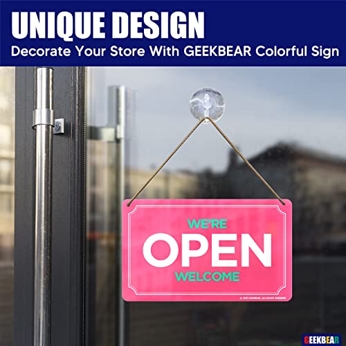 Geekbear Open Closed Sign (10. Pink) - 9.8 X 5.9 Inches #TOP2