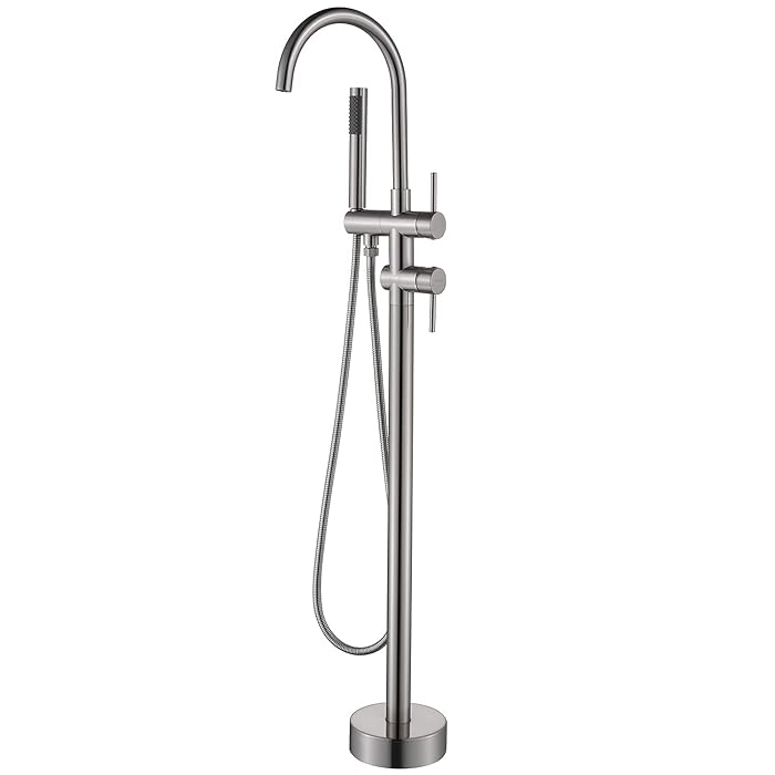Buy LANSEN Tub Faucet Freestanding Brushed Nickel Bathtub Faucet with