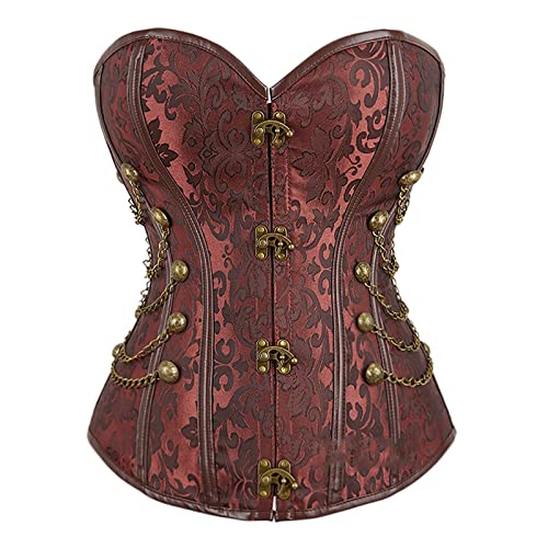 Women's Fashion Sexy Vintage Underbust Corset Bustier Waist Cincher Steel Boned Waist Training Corsets