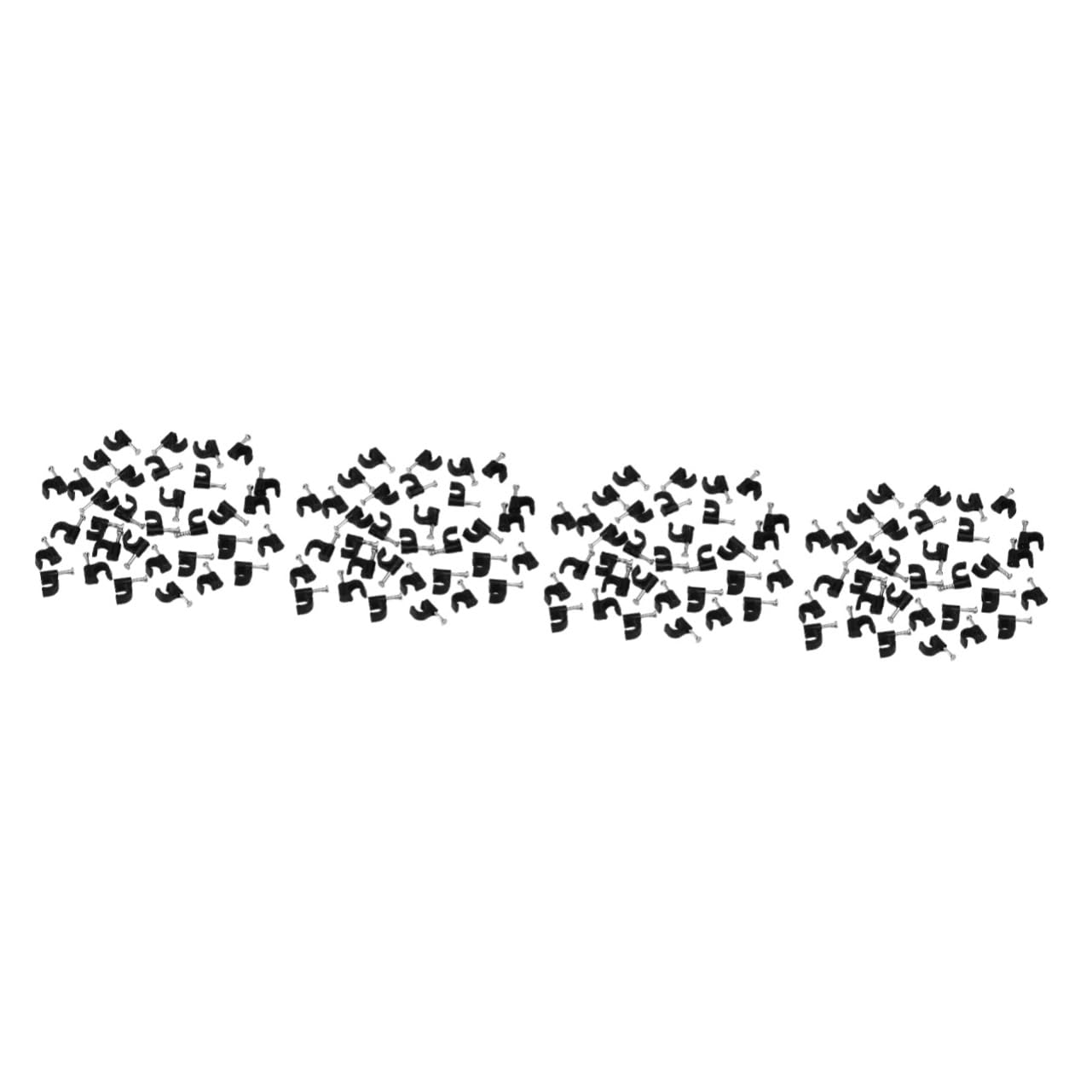OSALADI Lot De 400 Clips Adhésifs Pour Chemin De Câbles Ancrages De Câbles Solides Clous Pour Mur Et Sol Supports De Câbles Pour Maison Et Bureau