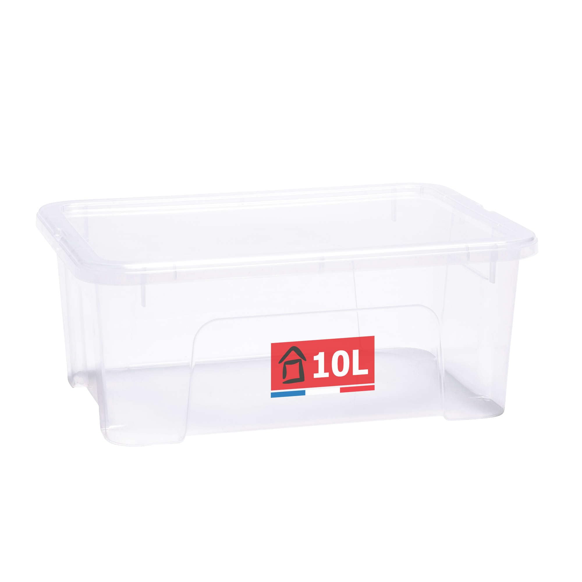 Sundis View Box, caja almacenaje plastico con tapa, 10l de capacidad, transparente, apilable y combinable, ideal para objetos pequeños del hogar y la oficina