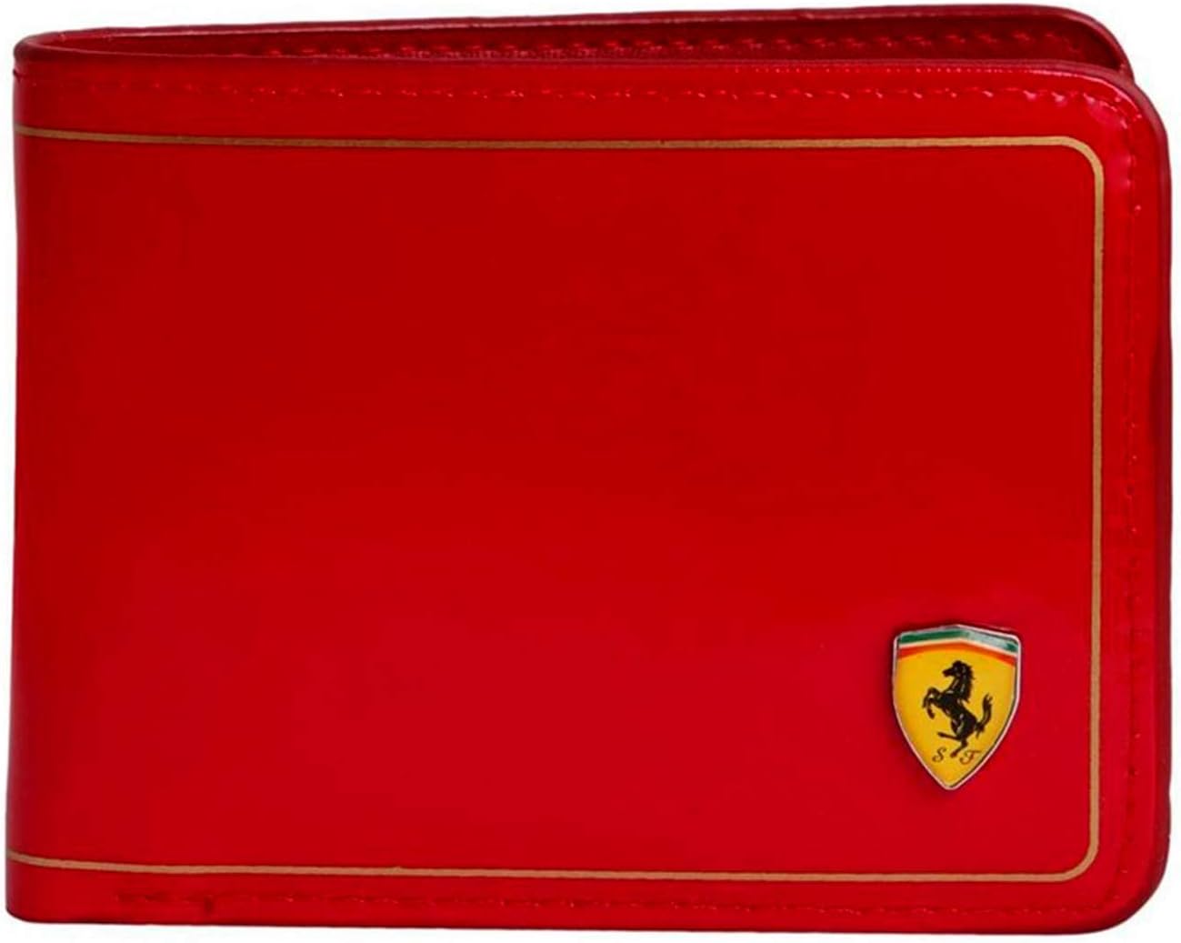 Men's Shining Artificial Leather Wallet (Red)