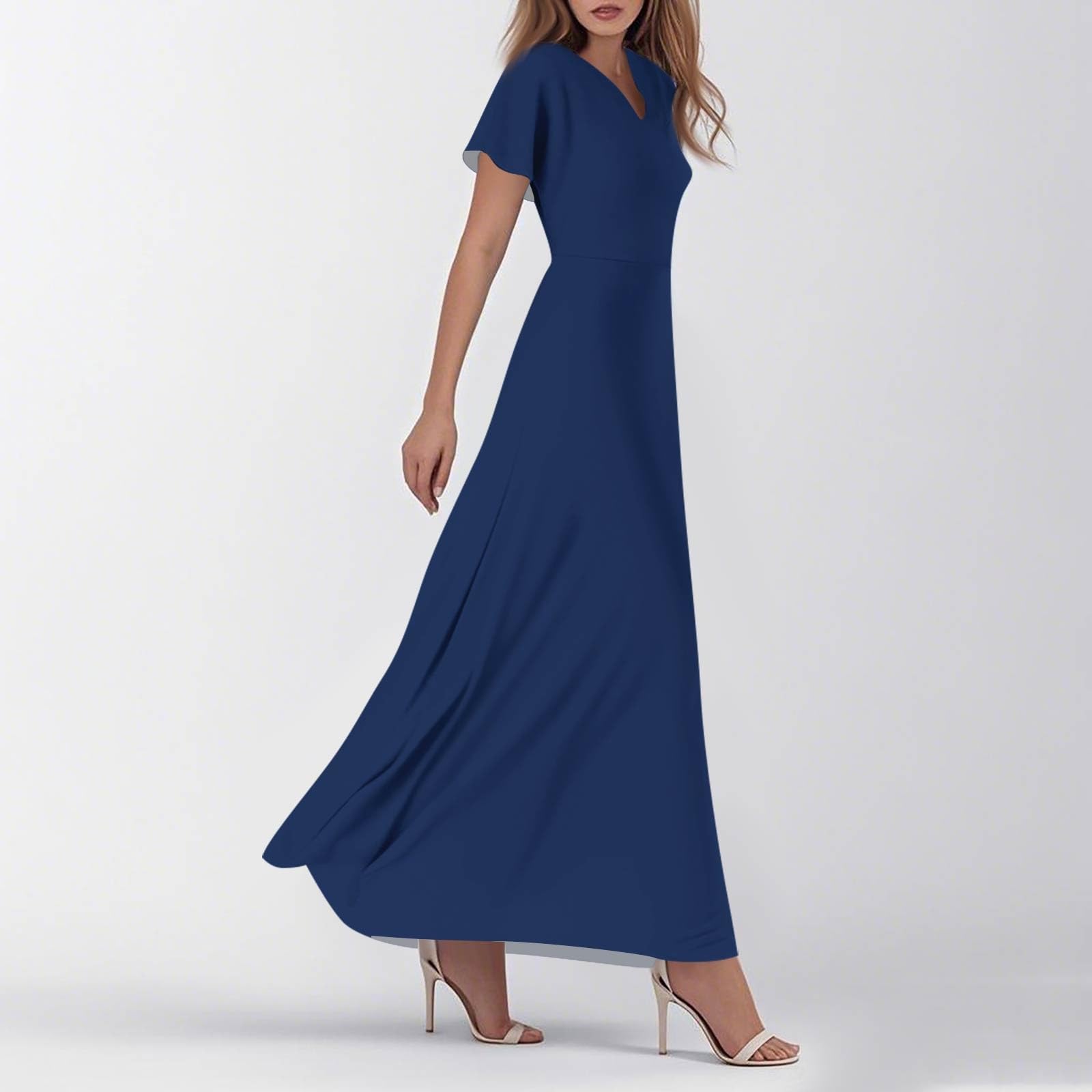 royal blue sun dresses Fate: Just You Wait Teal Blue Satin Wrap Dress – Shop the Mint main image 0