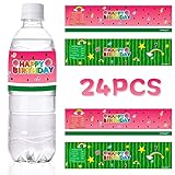24 Pcs Cartoon Melon Party Water Bottle Labels for Kids Boys Girls J Watermelon Birthday Party Supplies Stickers Baby Shower Decorations Favors