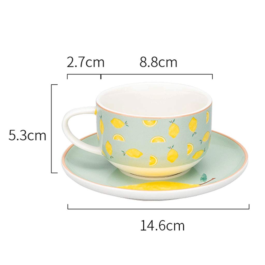 Kaffeebecher, farbige Kaffeebecher – Keramik-Steinzeug-Tee, Becher Keramik glänzend Cappuccino-Tassen mit Untertassen, Porzellanbecher für Kaffeespezialitäten/Latte/Café Mokka/Tee,