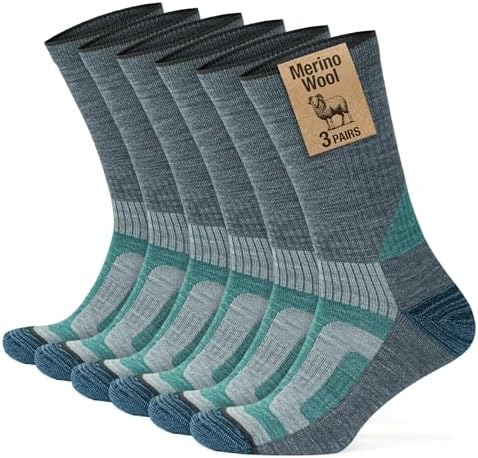 Amazon.com: GoWith Wool Crew Hiking Socks for Men/Women, Anthracite, S ...
