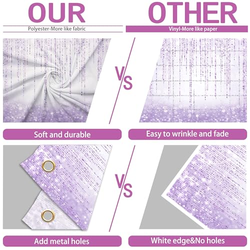 Fondo morado con purpurina 8x6 FT para fotografía miniatura 6