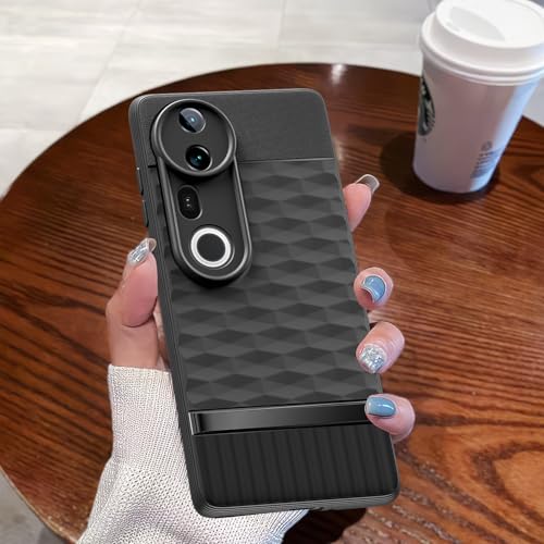 Image of Pikkme Back Cover for Vivo T4 Ultra 5G Camera Protection 3D Hexa Cube Design Silicone Protective Bumper Case (Black)