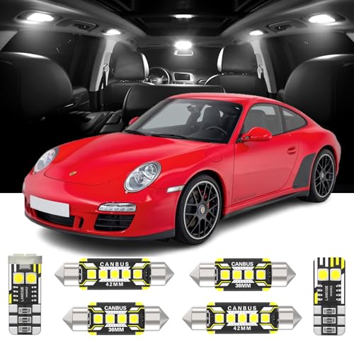 12 luces LED interiores para Porsche 911 997 Carrera 2004-2012