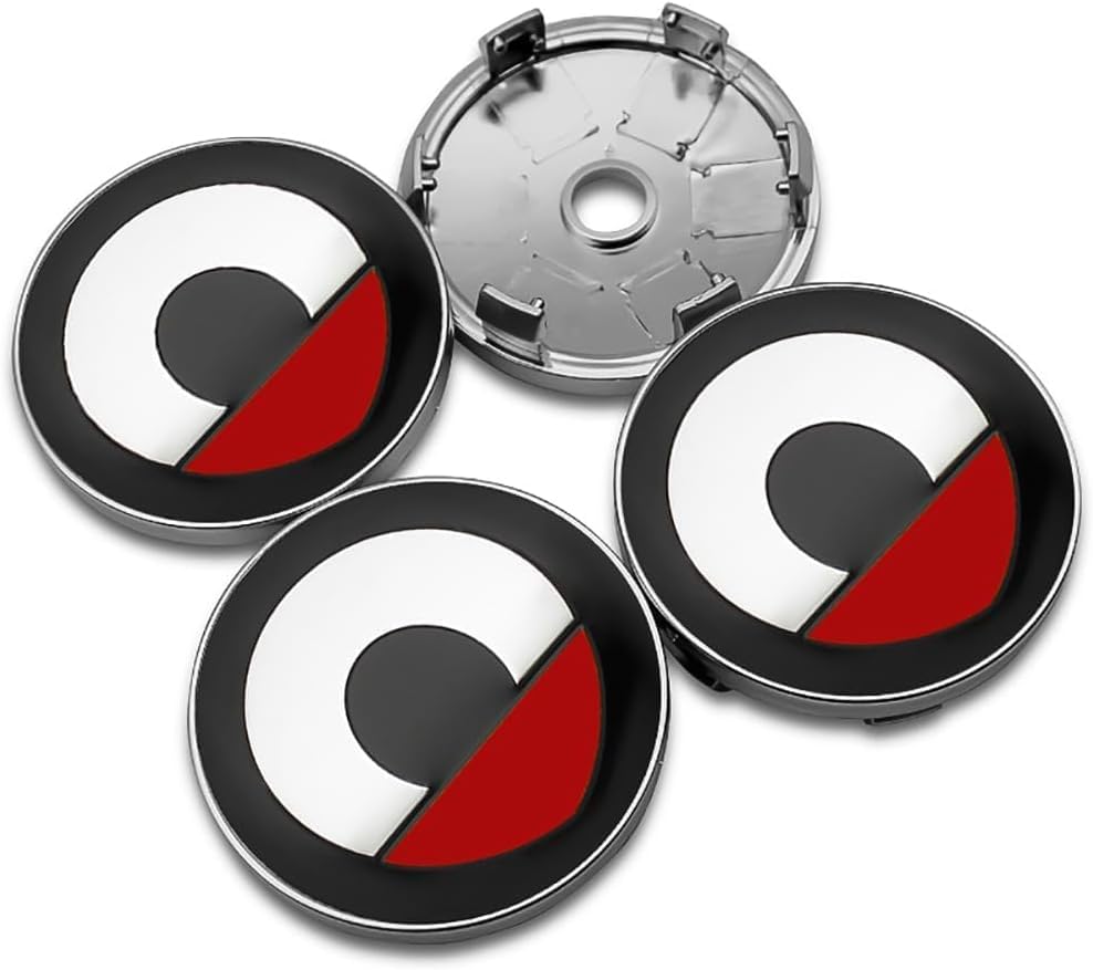 4 Pcs Car Wheel Centre Hub Caps for Smart 451 Brabus Smart 453, Stable Car Wheel Center Hub Caps Replacement Rims Protectors Accessories,O.D-60mm