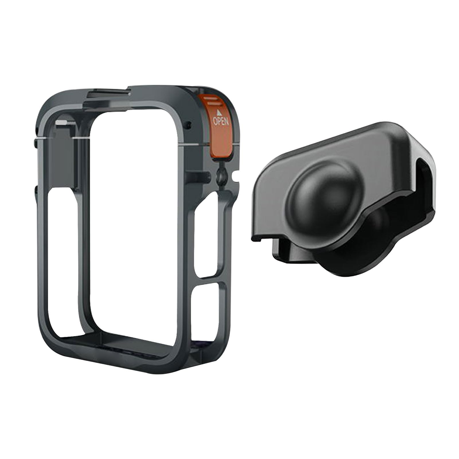 Custodia Protettiva in Metallo per Fotocamera Design Sicuro Installazione a Scatto per 360 Appassionati di Sport, attività All'aperto Lega di Alluminio + Silicone