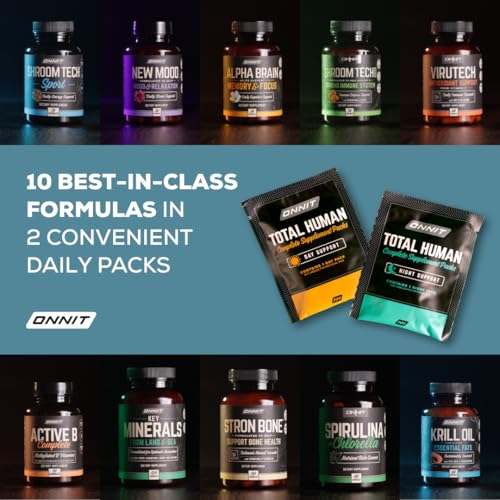 ONNIT Total Human Day and Night Vitamin Packs for Men and Women,Capsule, Adult Multivitamin, 30-Day Supply - Image 6