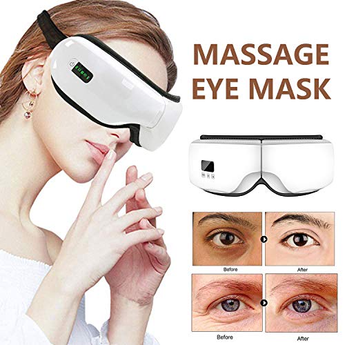 Oogmassageapparaat met warmteluchtdruk, Bluetooth visagetherapiemassageapparaat met muziekstress, trillingen, elektrisch… - Image 7