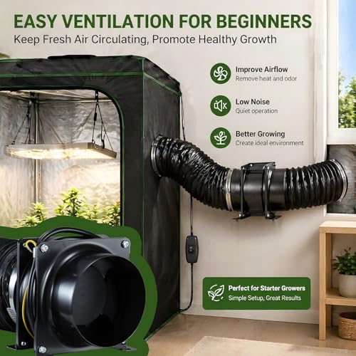 Extractor de baño de 100mm con manguera HVAC para ventilación de conductos 4