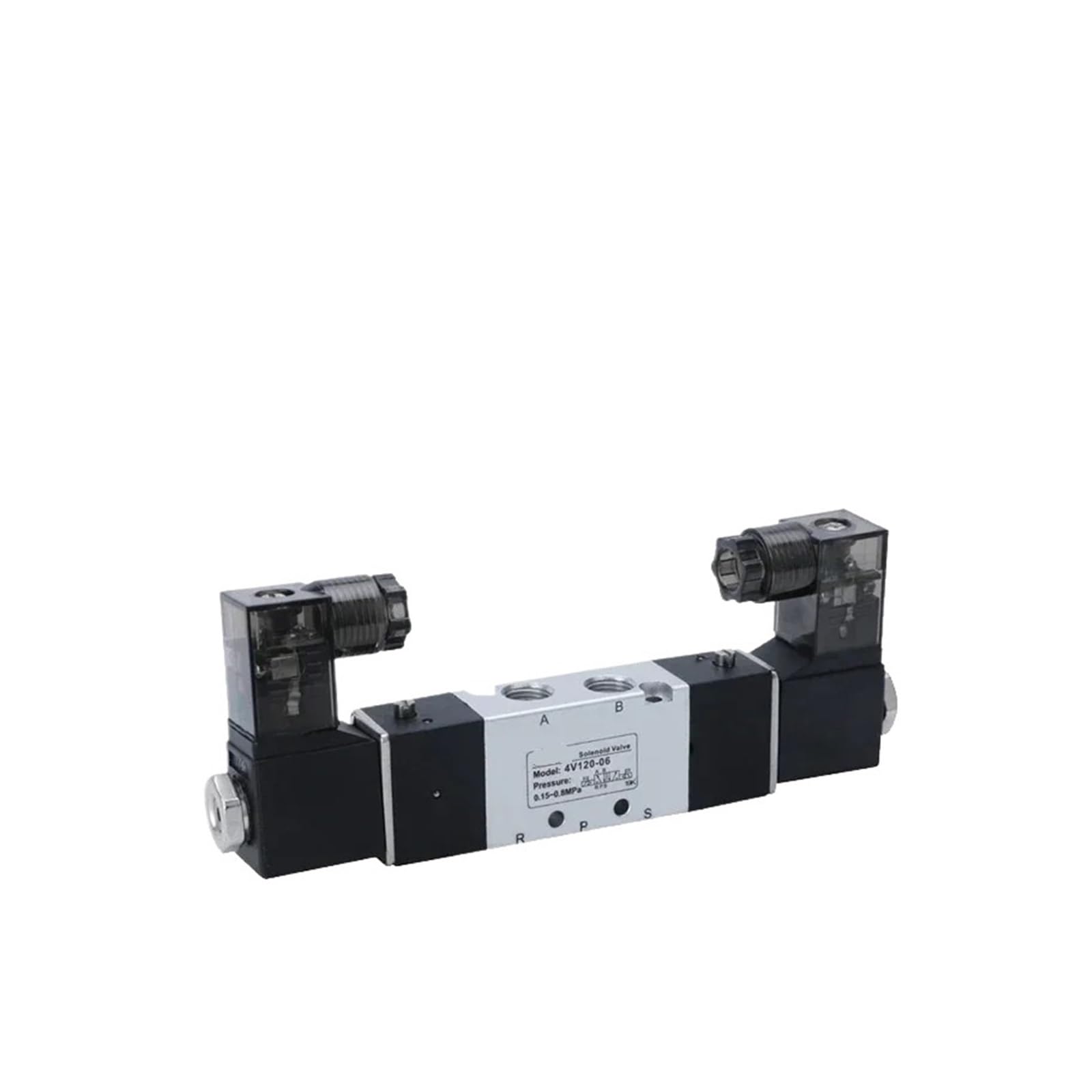QRUYHBAJU 4V120-06 Solenoid Valve Double Headed Double Control 5 Way 2 Position Power Down Hold Pneumatic Directional Valve(Only Valve,AC24V)