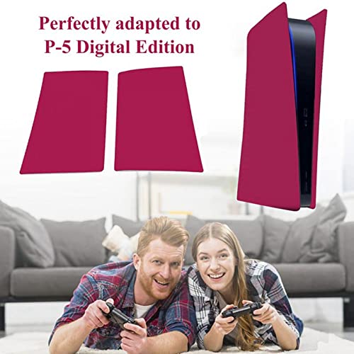 Image of New world for PS5 Faceplate, Faceplate for PS5 Digital Edition, Anti-Scratch Dust proof Protective Shell Cover for Playstation 5 for PS5 Digital Edition Cosmic Red