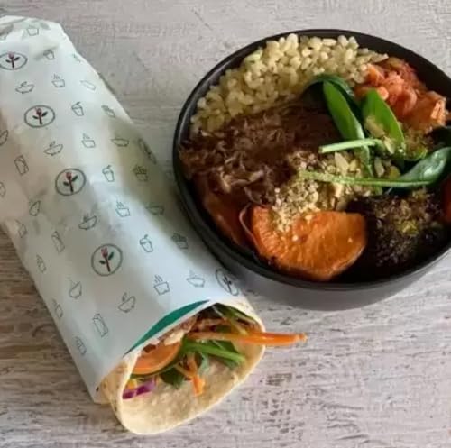Image of VIN 100% Food Grade Wrapping Butter Paper Roll for Kitchen Use - Non Stick, Greeseproof, Oil-Resistant Baking & Sandwich Burger Wrap Parchment Paper for Cooking,Wrapping (20 Meter)