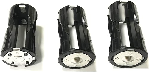 Miniatura 3 de 4 soportes adaptadores de batería cilíndricos AAA para convertir a baterías C, paquete de 3, color negro