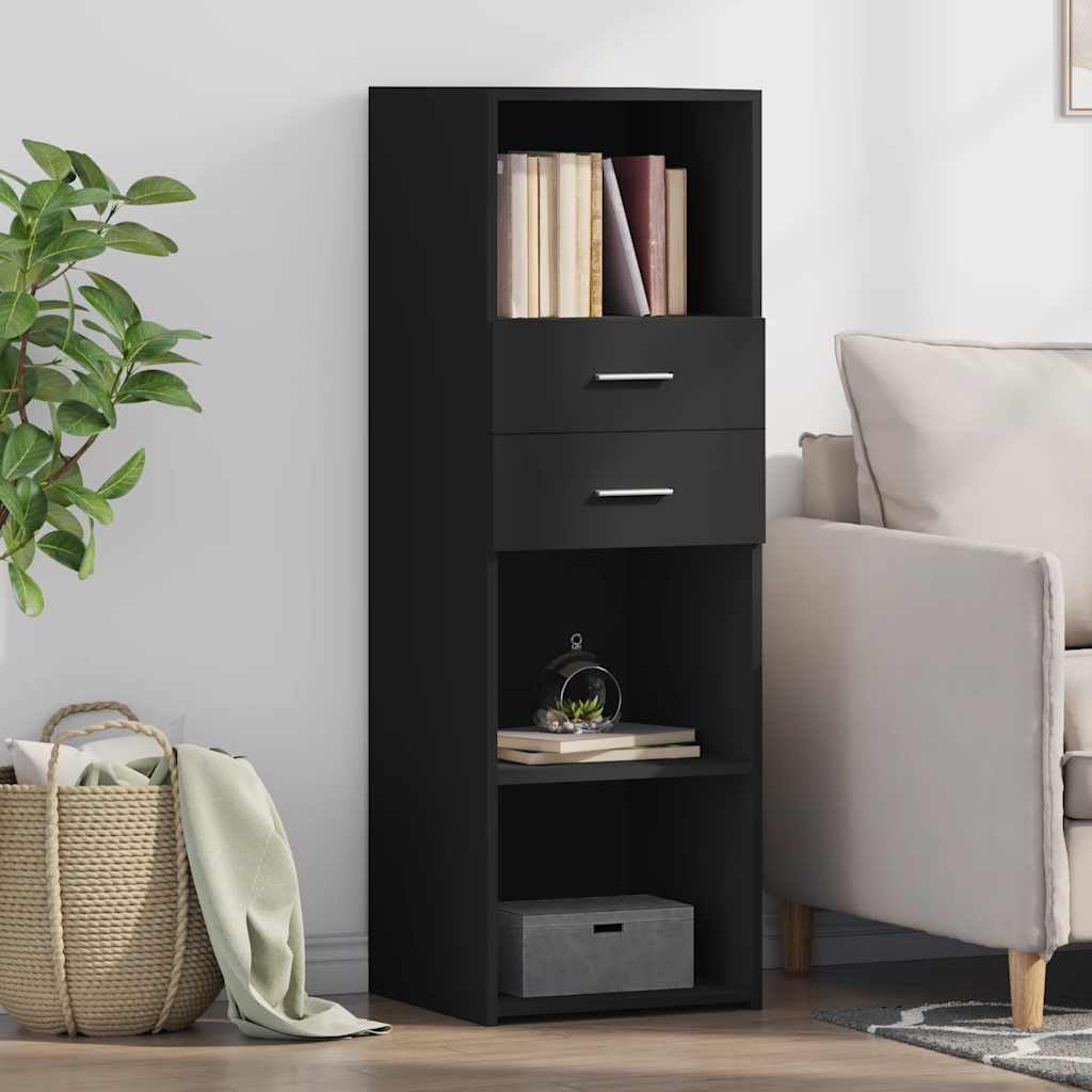 VidaXL Highboard Sideboard – Schwarzer Beistellschrank Mit Stauraum, 124x30x42,5cm