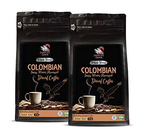 Café en grano descafeinado medio tueste 2 bolsas 24 Oz