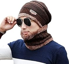 YIMOBRA Ultra Soft Unisex Woolen Beanie Cap Plus Muffler Scarf Set for Men Women Girl Boy - Warm, Snow Proof - 20 Degree Temperature