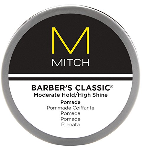 Paul Mitchell MITCH Barber’s Classic Pomade for Men, Moderate Hold, High Shine Finish, For All Hair Types