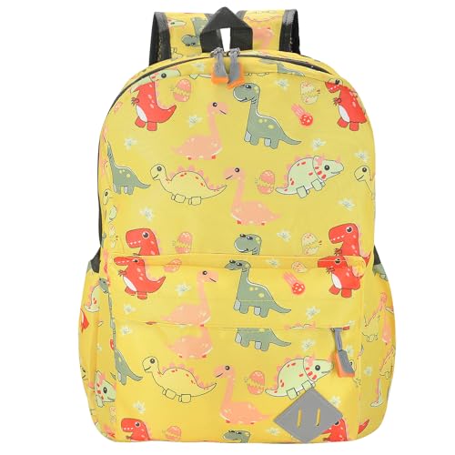 VGJ Kids Dinosaur Backpack 15" for Ages 3-8 Yellow