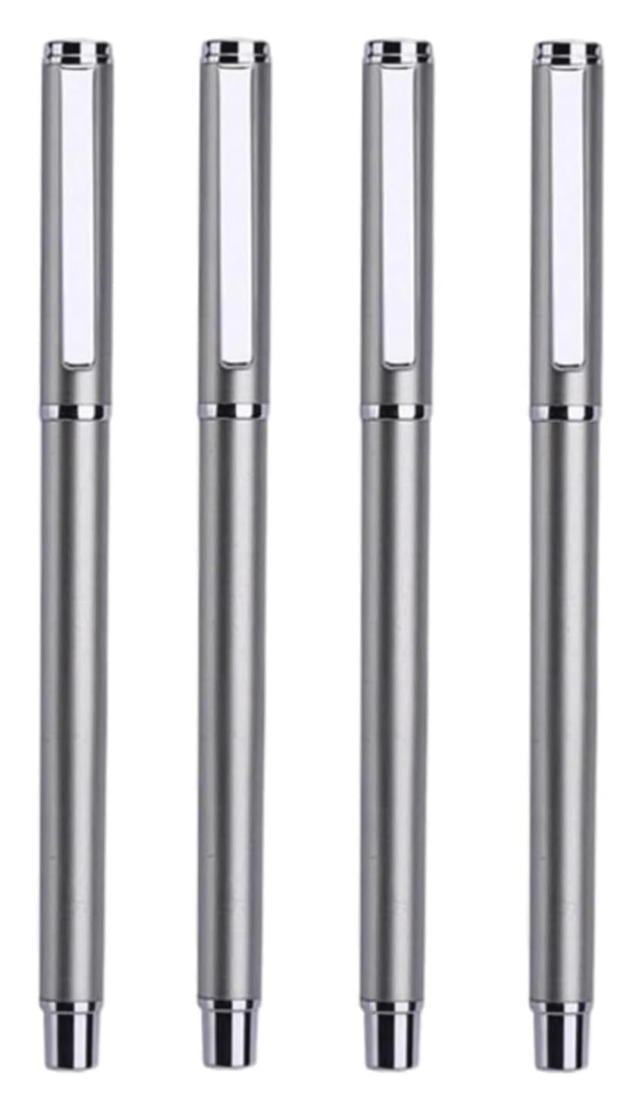 Bolígrafos de Punta Fina de Metal de 1,0 mm, Tinta de Gel líquido, bolígrafos Profesionales de Oficina, bolígrafos Ligeros(Gray)