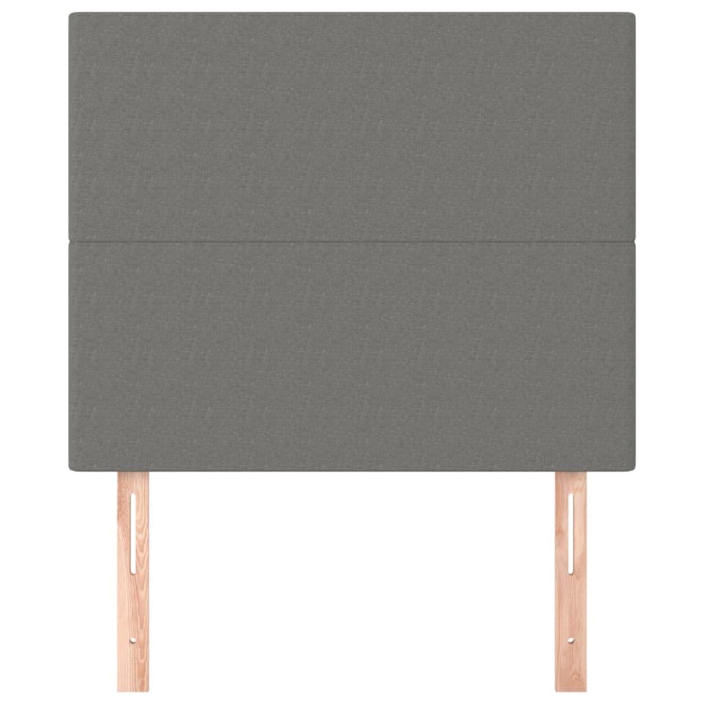 vidaXL Tête de lit Gris foncé 90x5x118/128 cm Tissu