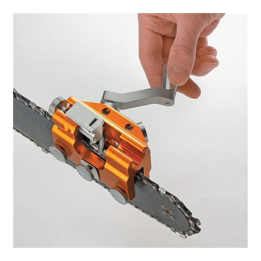 ZAFUU Chainsaw Sharpener Chainsaw Protective Woodworking Chainsaw Sharpening Tool Made of Stainless Steel and Alloy Materials Forestry Woodworking Manual Tool Set Easy to Carry 0511 (Color : Yellow)