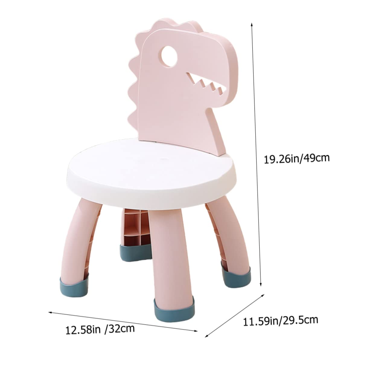 IMIKEYA Lightweight Boys and Girls Chair Dinosaur Design Stool Back Support for Preschoolers