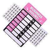 POPETPOP 2 pièces Panneau Ouvert Fermé Autocollant pour Magasin et Restaurant Lot de Horaires Écrits PVC à Eau Pratique et Facile à Utiliser