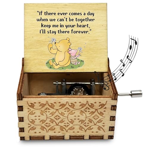 Litenx Best Friend Wood Music Box Gifts for Women, for Christmas Birthday, If There Ever Comes a Day.