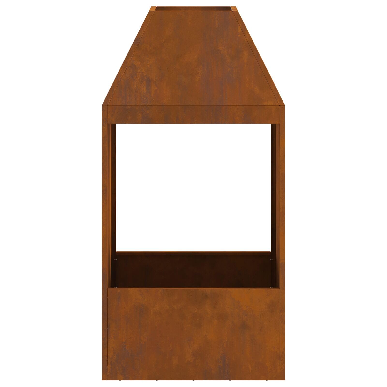 Palenisko ze stali corten 50x50x100 cm - 858989